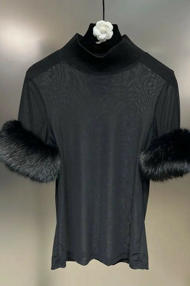 SAINT Fur Cuff Top