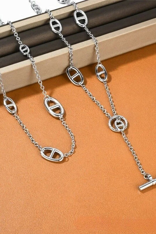 Long Silver Necklace